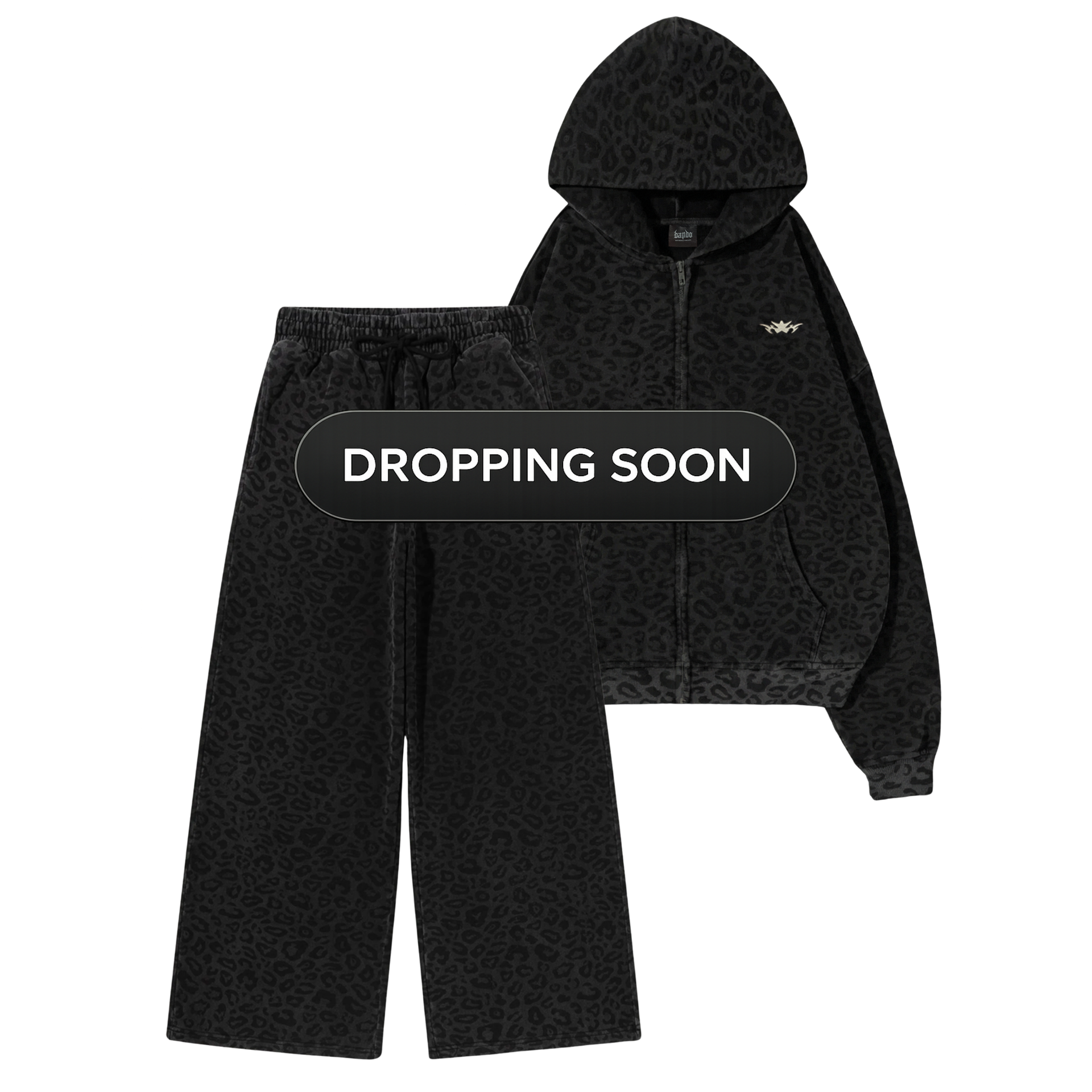 Dark cheetah sweatsuit