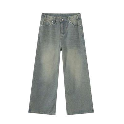 grey wash baggy denim