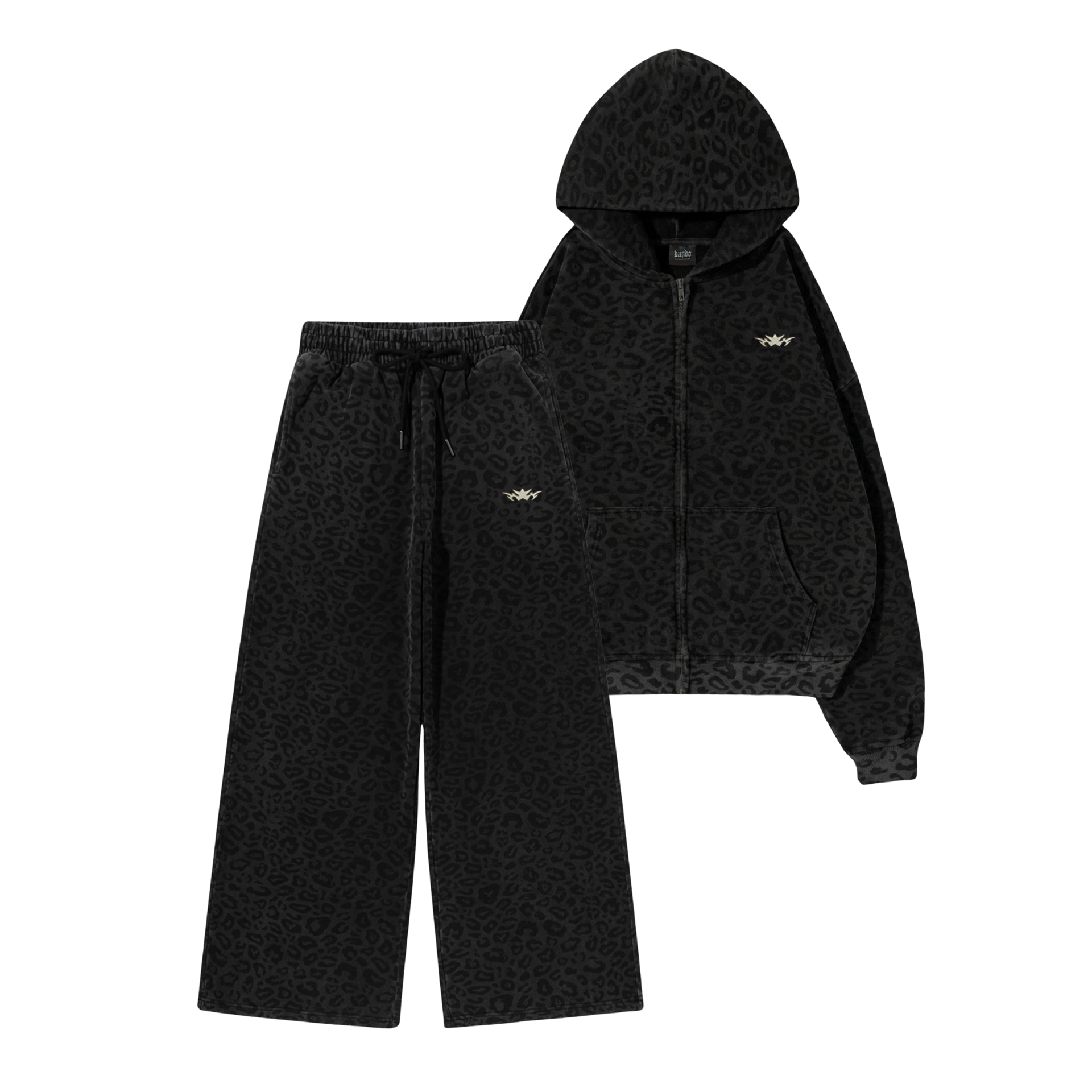 Dark cheetah sweatsuit